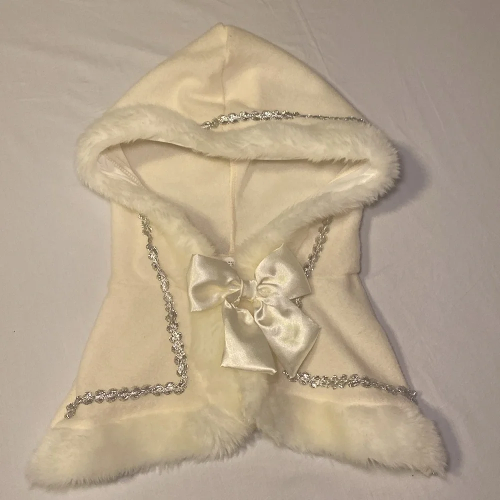 Snow Queen Cream and Silver Kids 2-Piece Costume Size Large 10-12 EUC - Picture 4 of 10